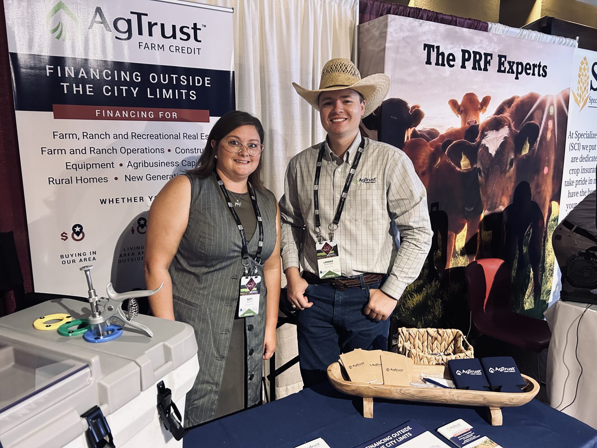 AgTrust Farm Credit New Boston Loan Officer Katy Davis, and Georgetown Sr. Loan Officer Laramie Eppler