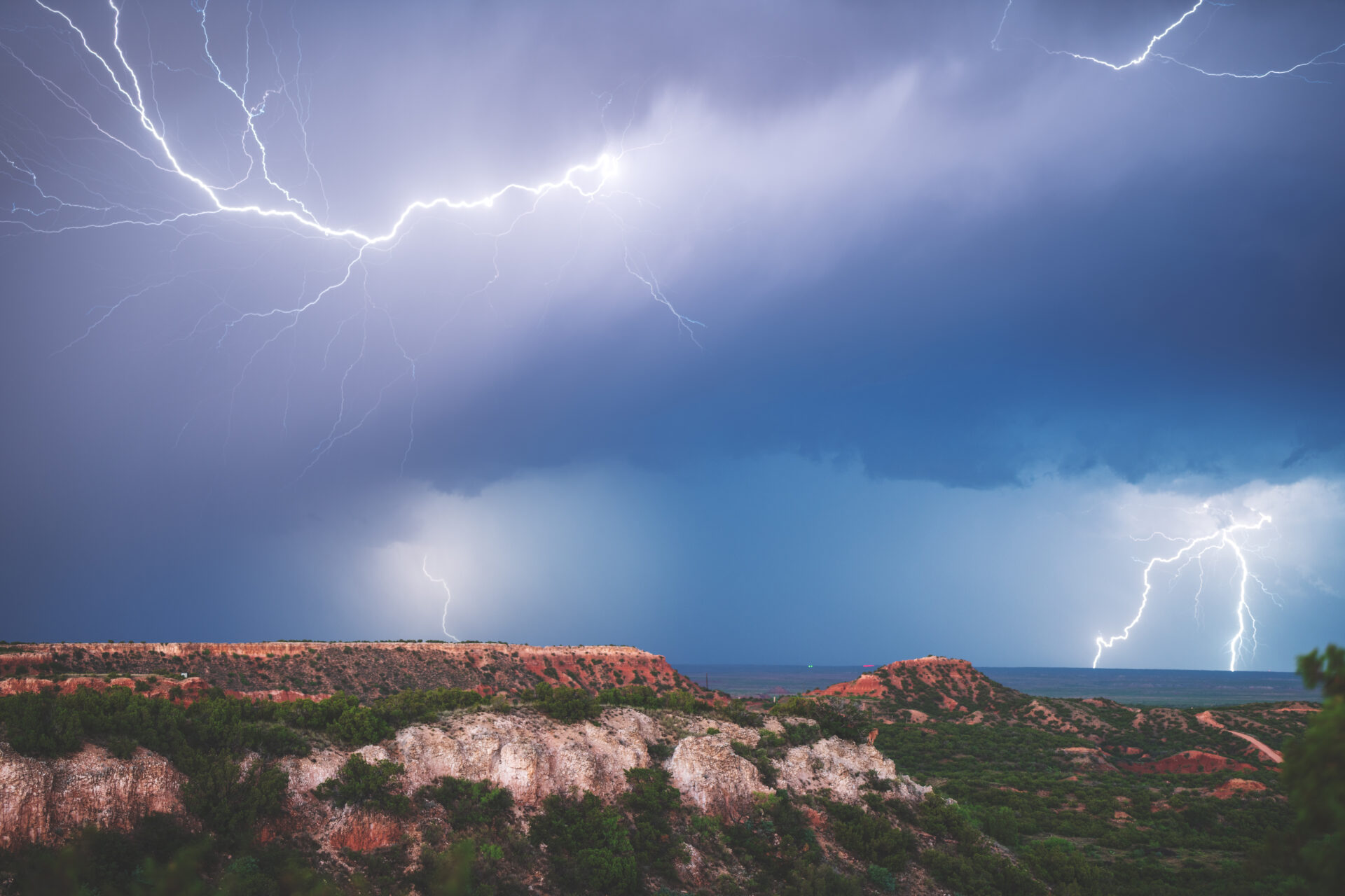 Thunderstorm over canyon