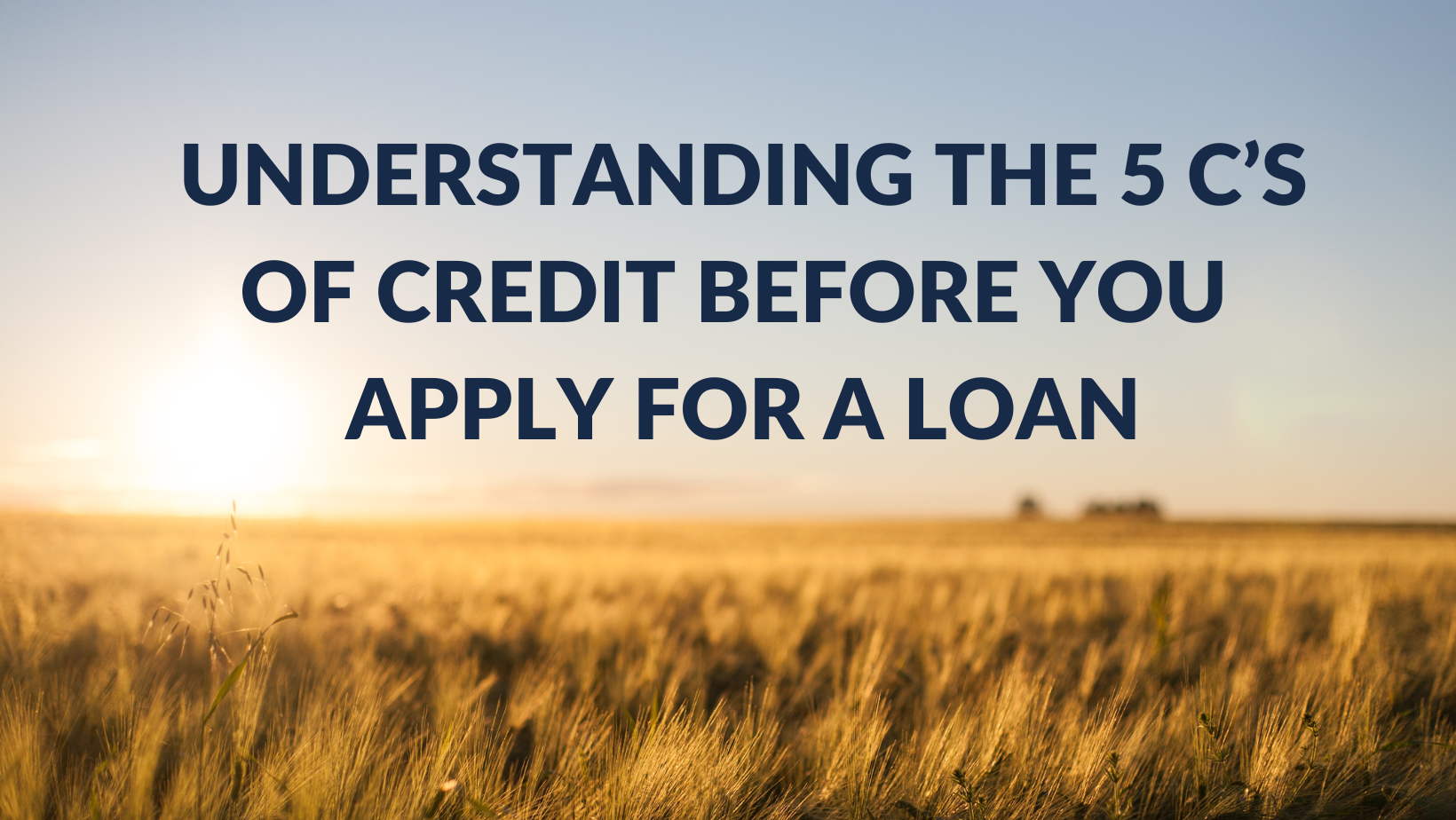 Understanding the 5 C’s of Credit before you apply for a loan